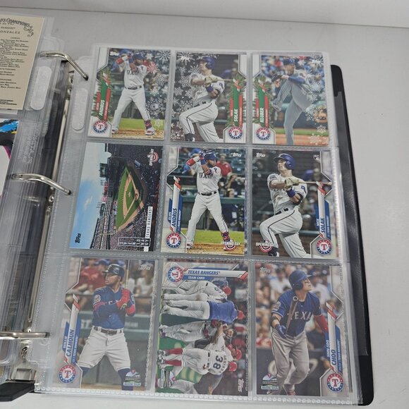 Texas Rangers Baseball Card Collection In Binder 54 Sleeves of Cards - Picture 14 of 16